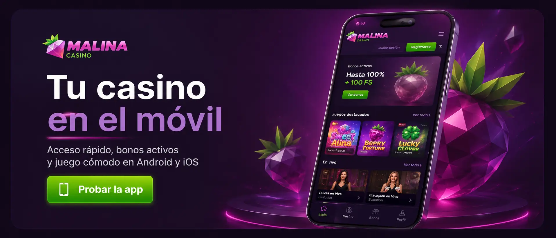 Malina Casino Mobile App